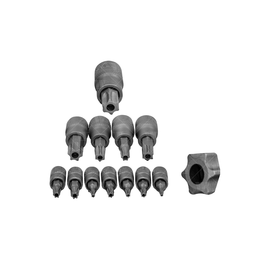 Juego puntas Torx de 12 piezas T8H-T60H S2 Acero zincado 1165-3-WW