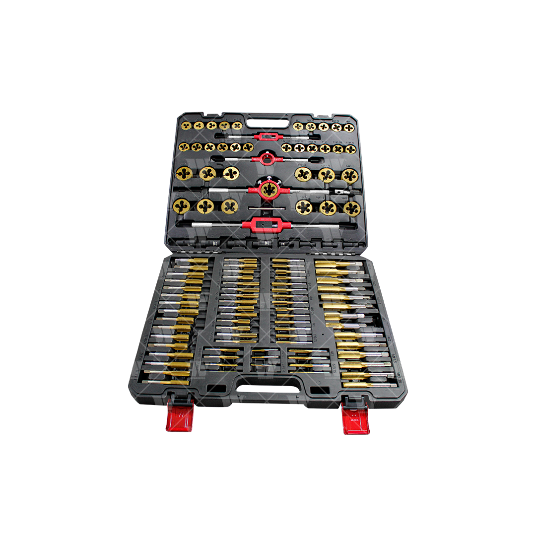 Juego de tarrajas y machuelos, métricos de titanio de 119 piezas 4888-WW