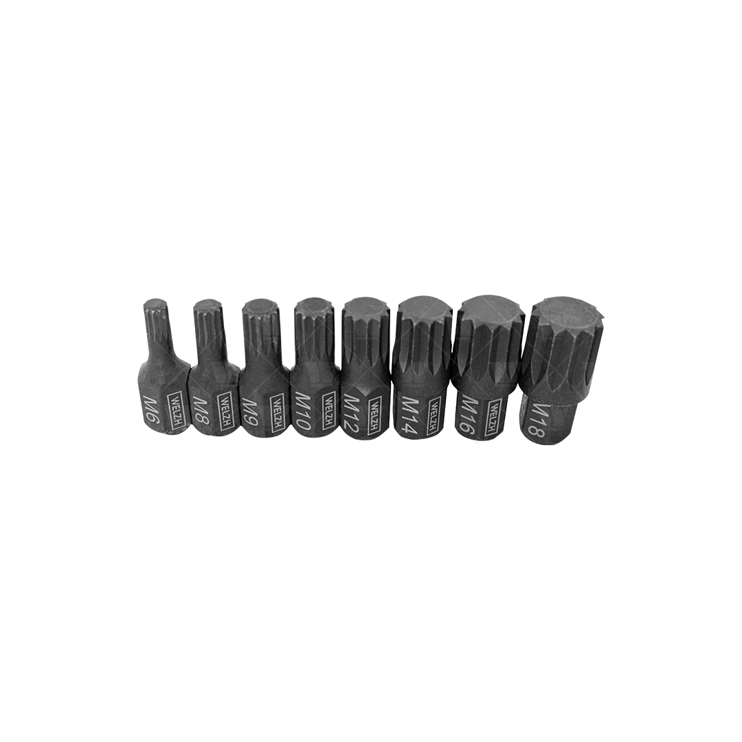 Juego de llaves de vaso; Impacto, 1/2'', Torx, hexagonal y estriado 3545-WW