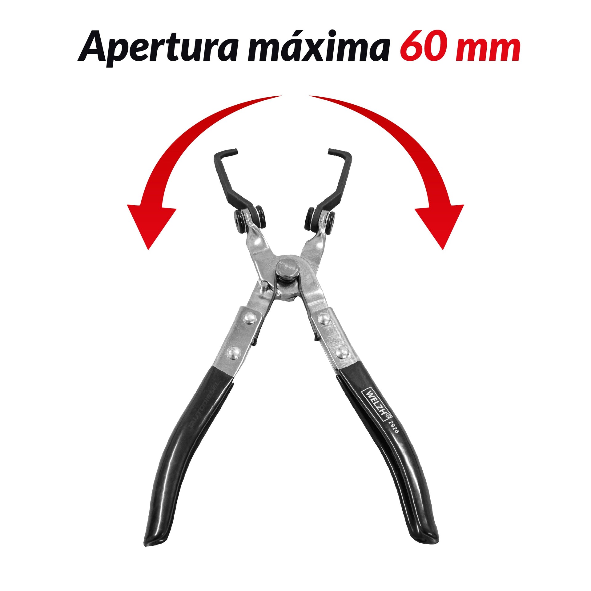 Alicates, pinzas para líneas de combustible; Cabeza flexible 2926-WW