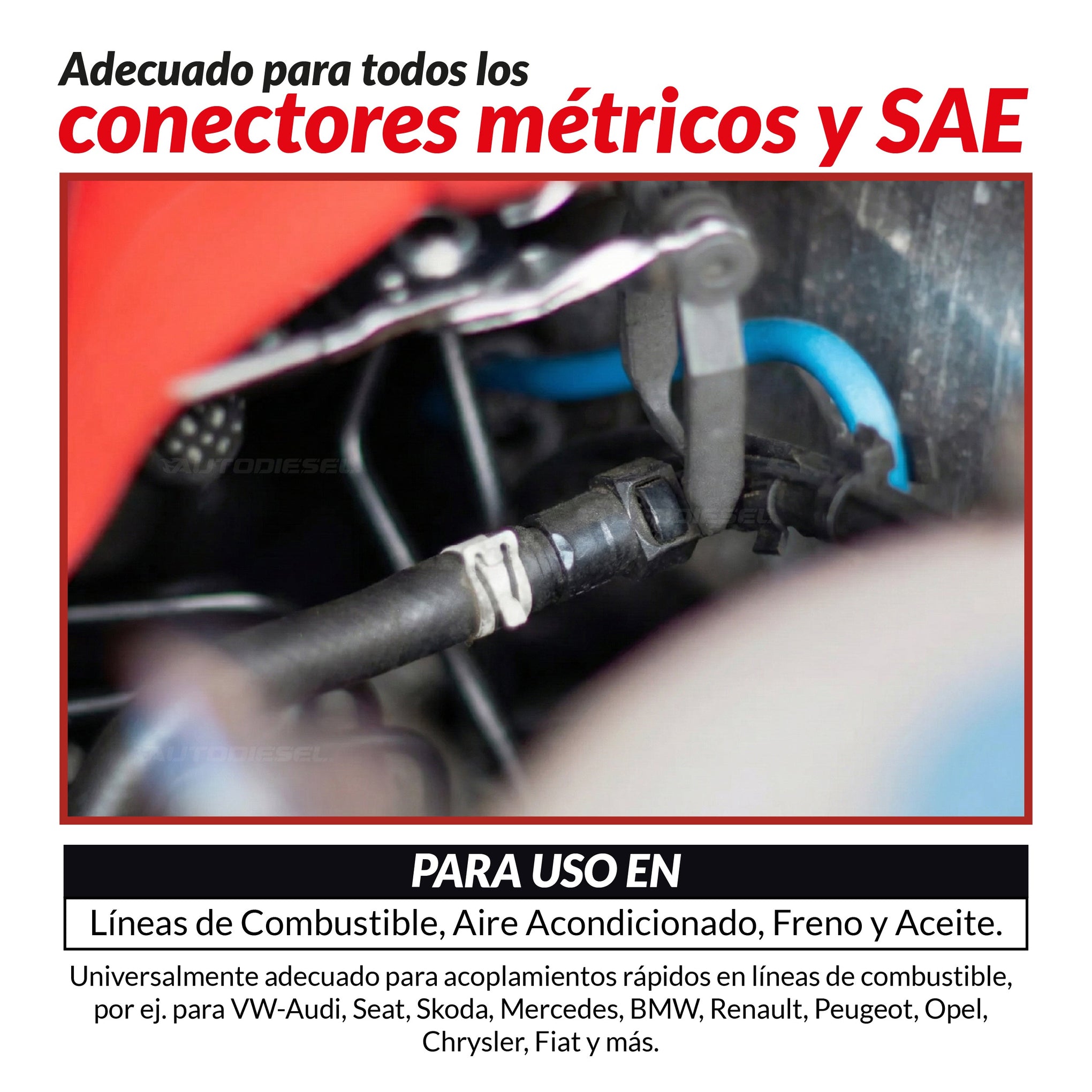 Alicates, pinzas para líneas de combustible; Cabeza flexible 2926-WW