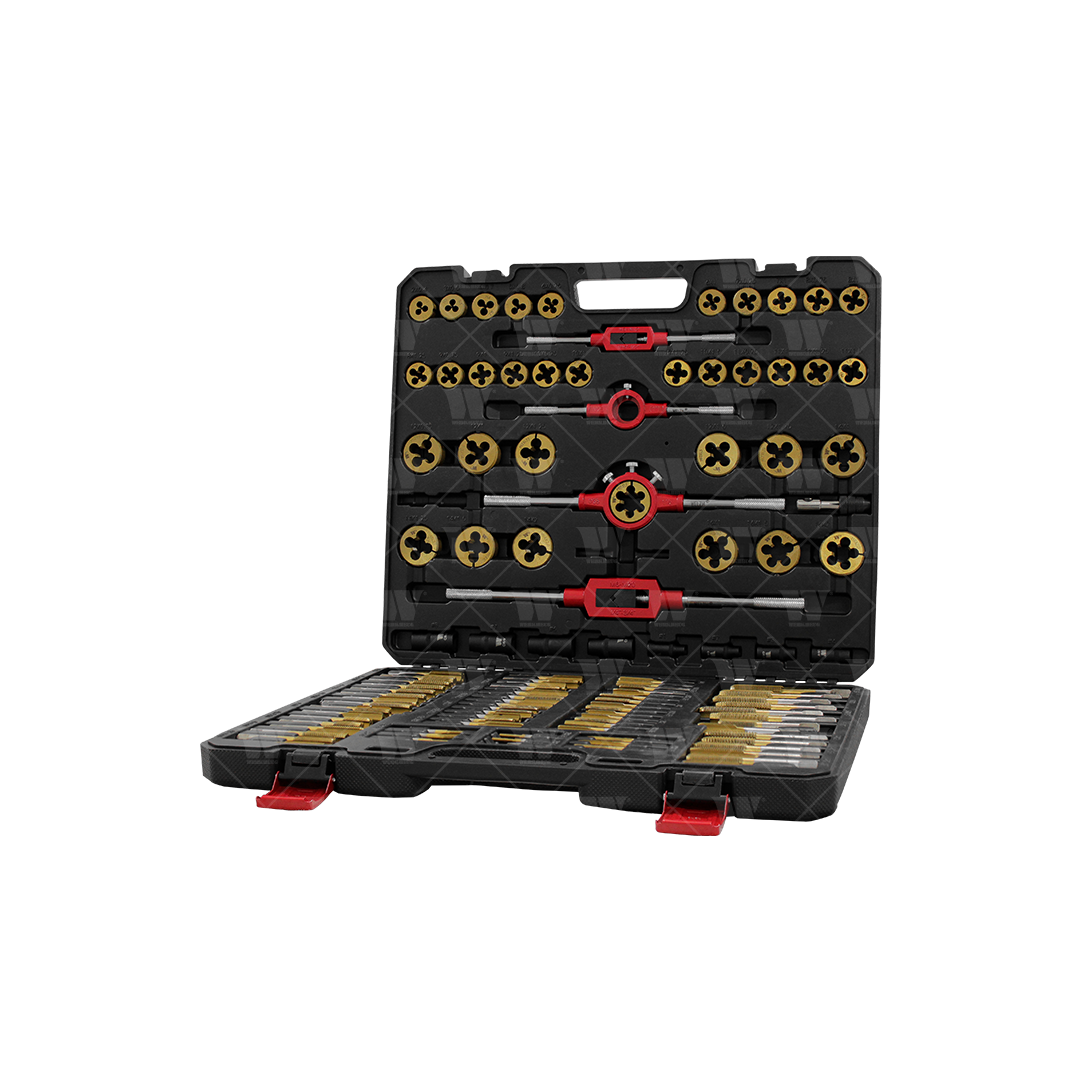 Juego de tarrajas y machuelos, métricos de titanio de 119 piezas 4888-WW