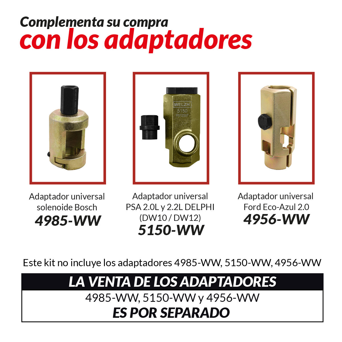 Extractor neumático para inyectores diesel; Welzh Vibración Mate 4591-WW