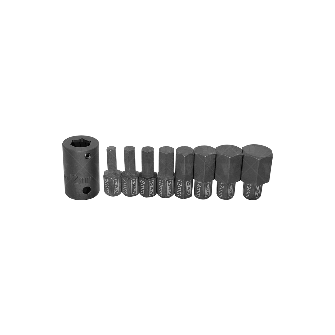Juego de llaves de vaso; Impacto, 1/2'', Torx, hexagonal y estriado 3545-WW