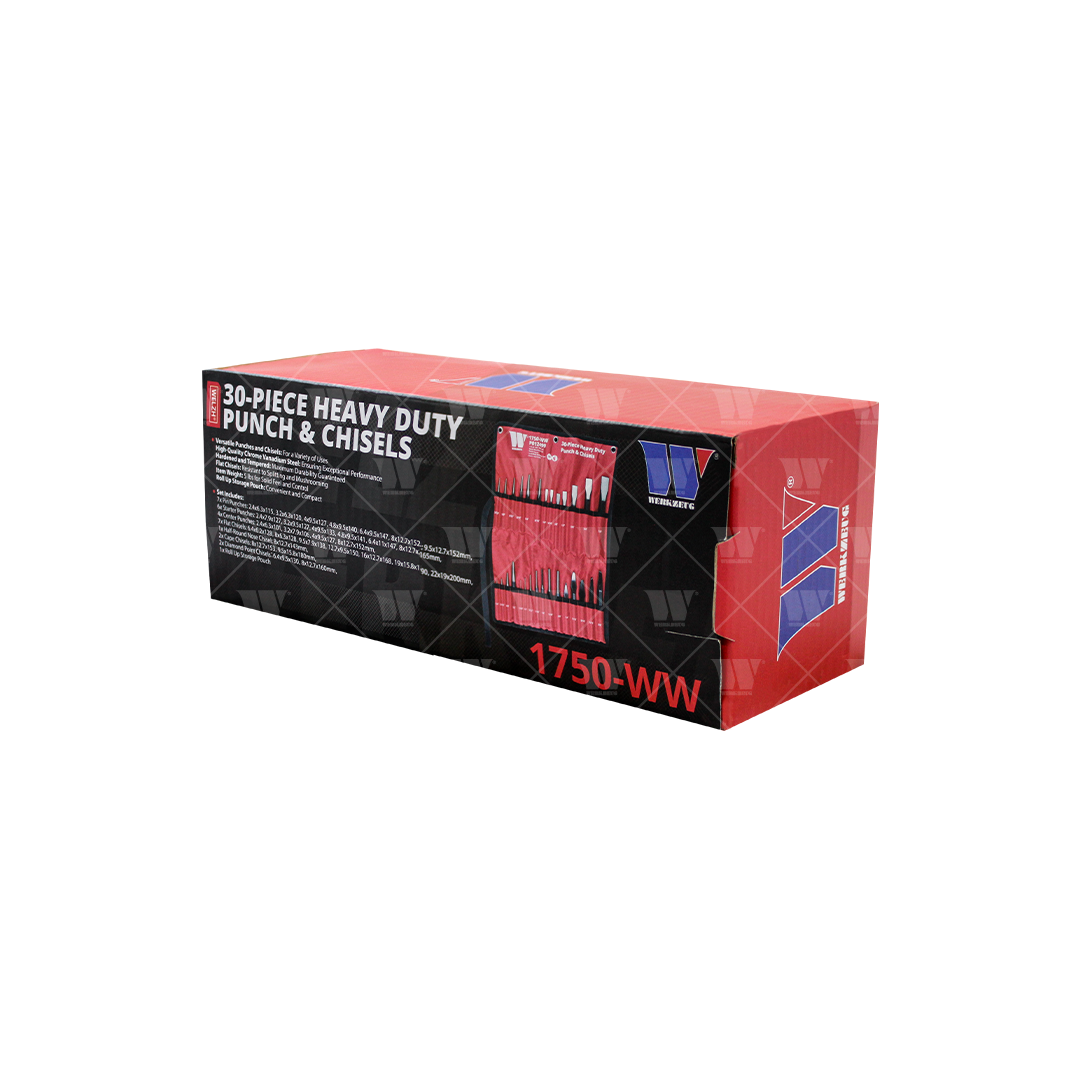 Punzones y cinceles resistentes de 30 piezas 1750-WW