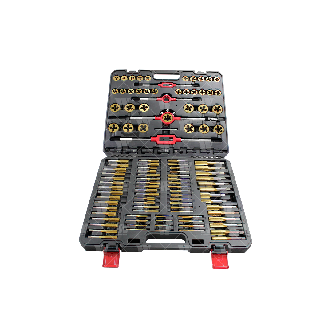 Juego de tarrajas y machuelos, métricos de titanio de 119 piezas 4888-WW