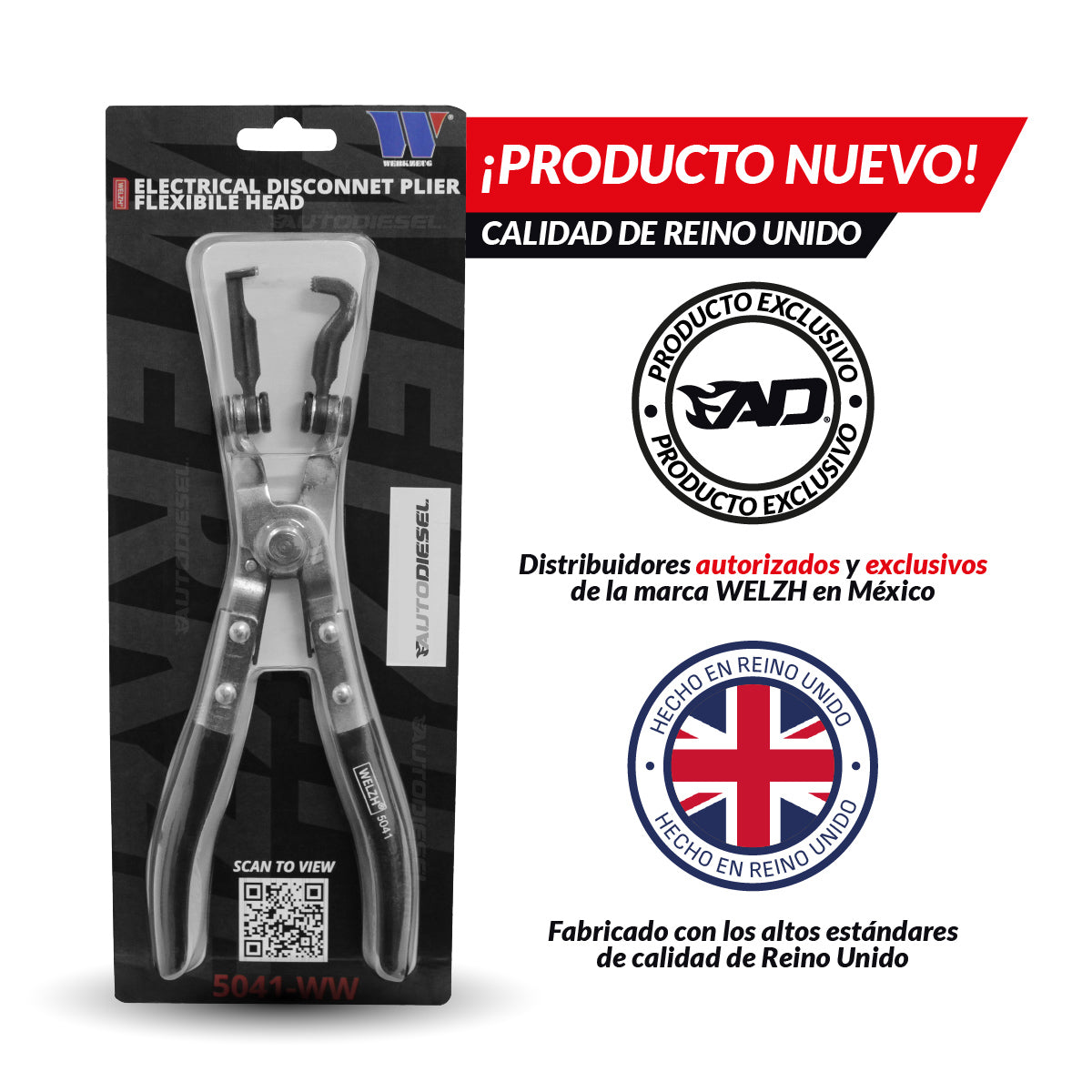 Alicate de desconexión eléctrica con cabezal flexible 5041-WW