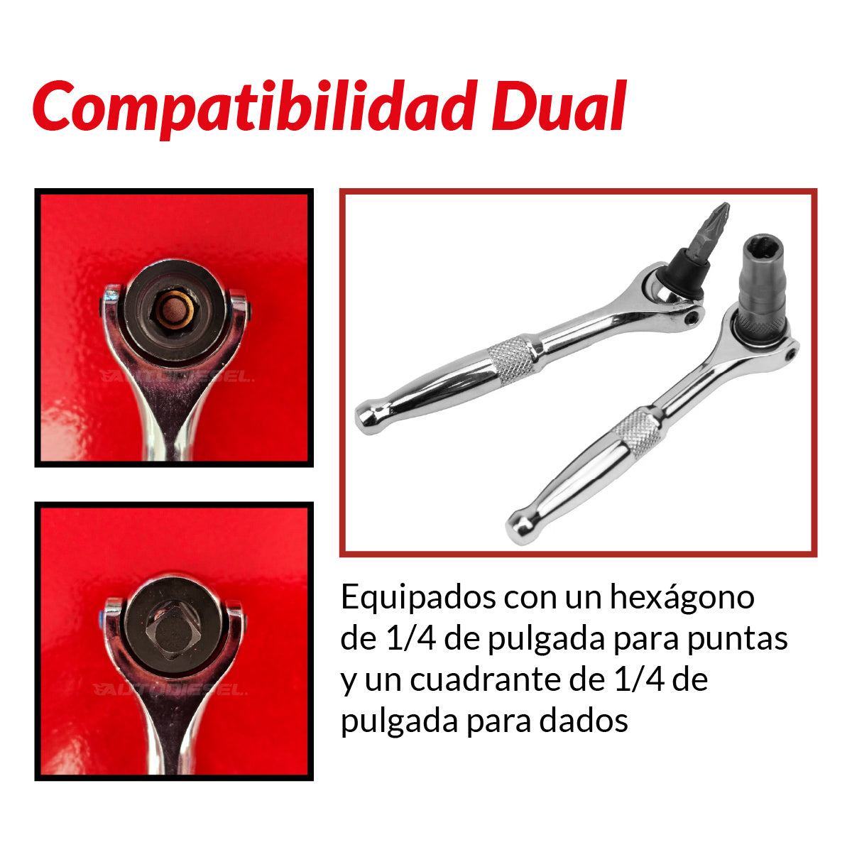 Juego de Carraca Mini Giratoria de 2 Piezas 5144-WW