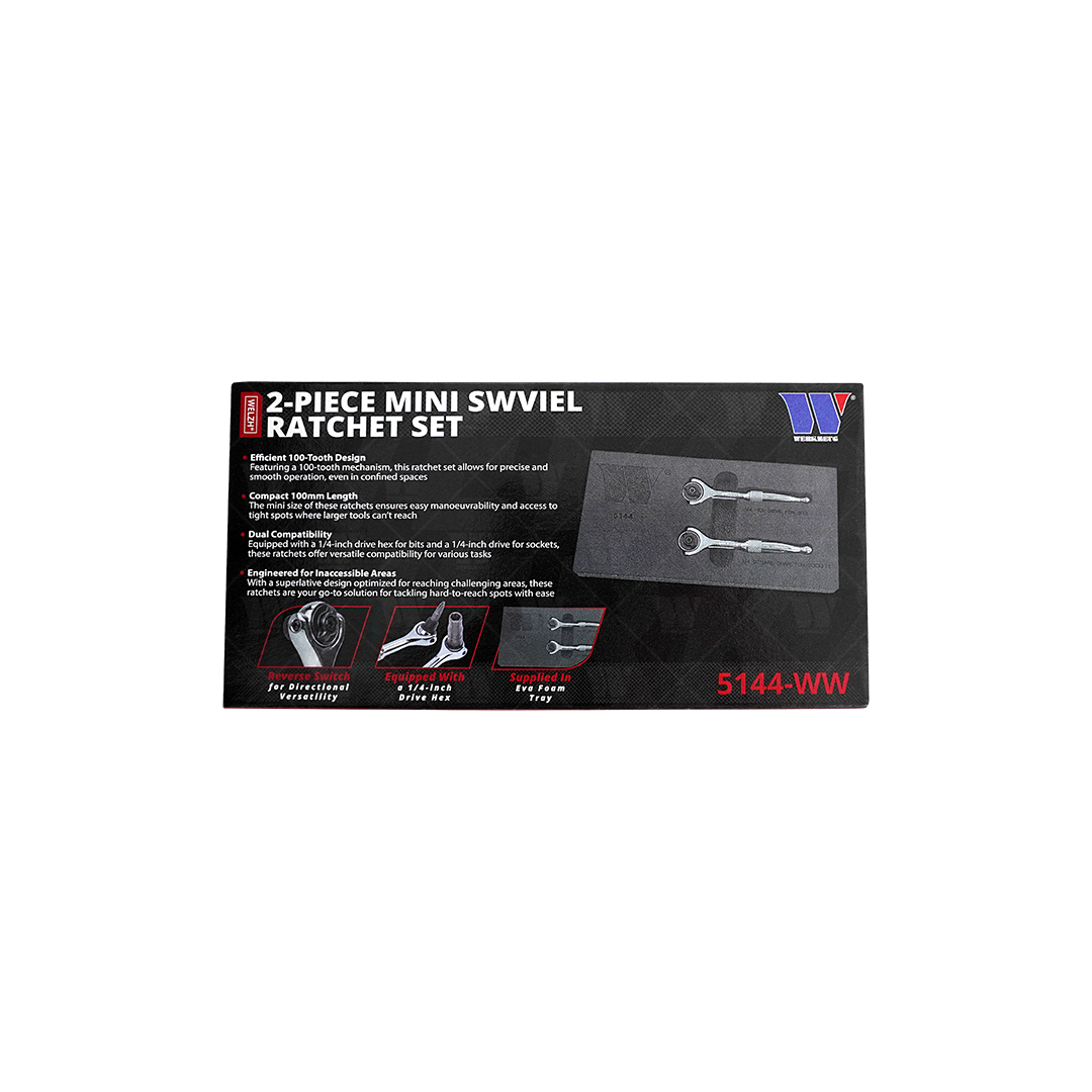 Juego de Carraca Mini Giratoria de 2 Piezas 5144-WW