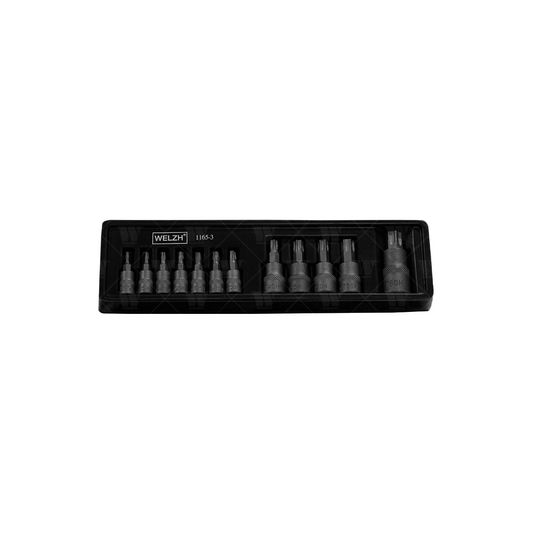 Juego puntas Torx de 12 piezas T8H-T60H S2 Acero zincado 1165-3-WW