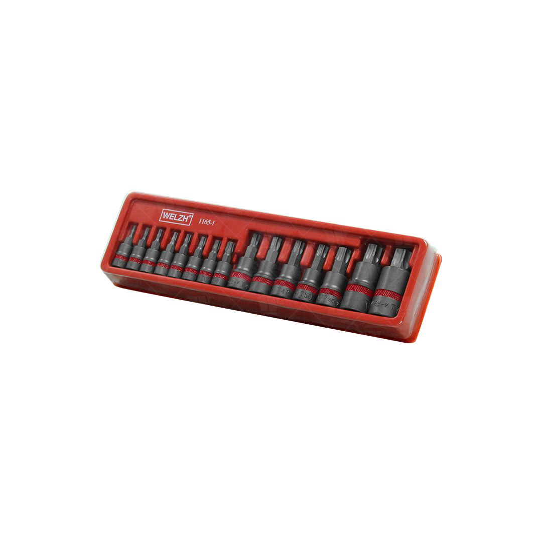 Juego de Dados con Puntas Torx Bit, Acero SE-V, T6-T70 1165-1-WW