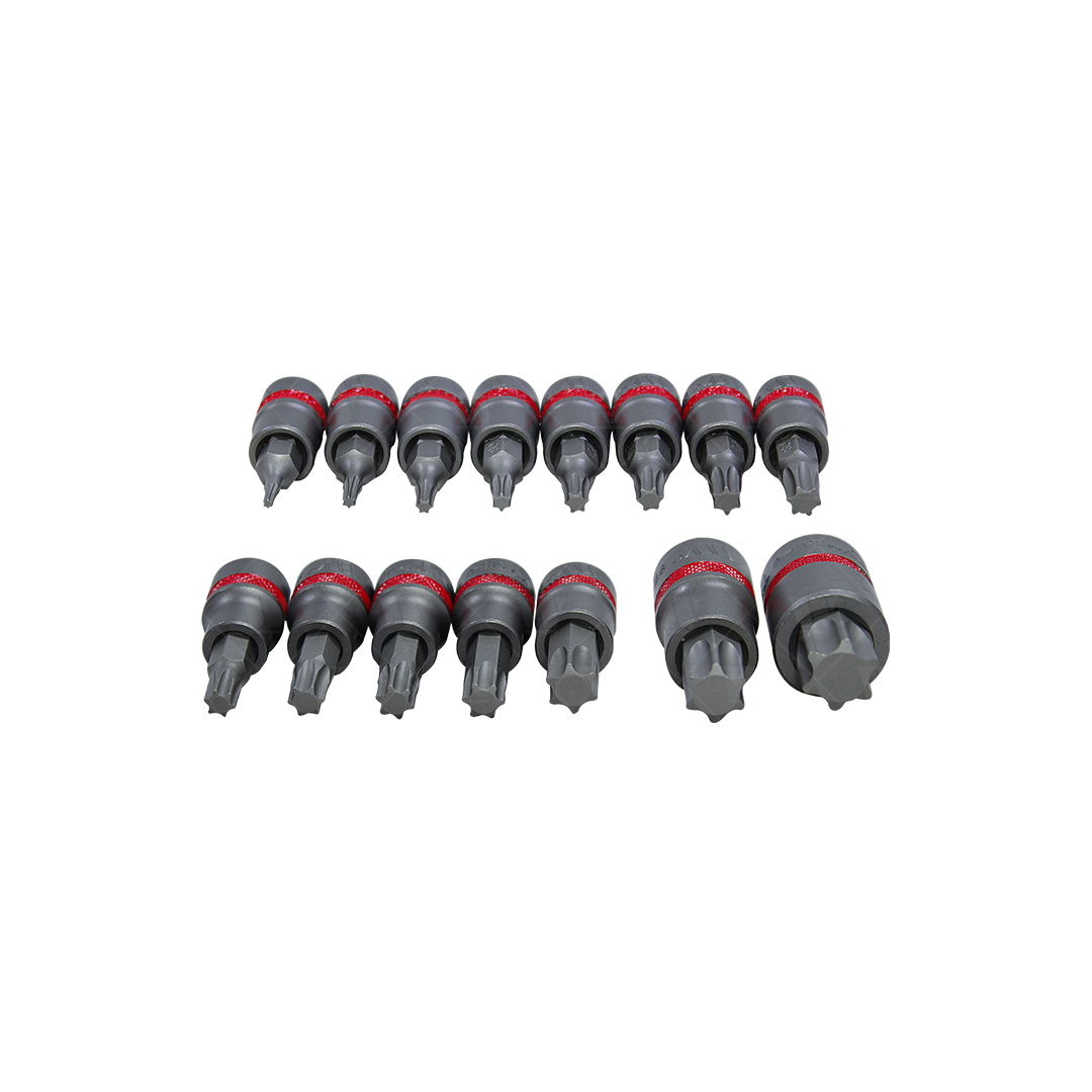 Juego de Dados con Puntas Torx Bit, Acero SE-V, T6-T70 1165-1-WW