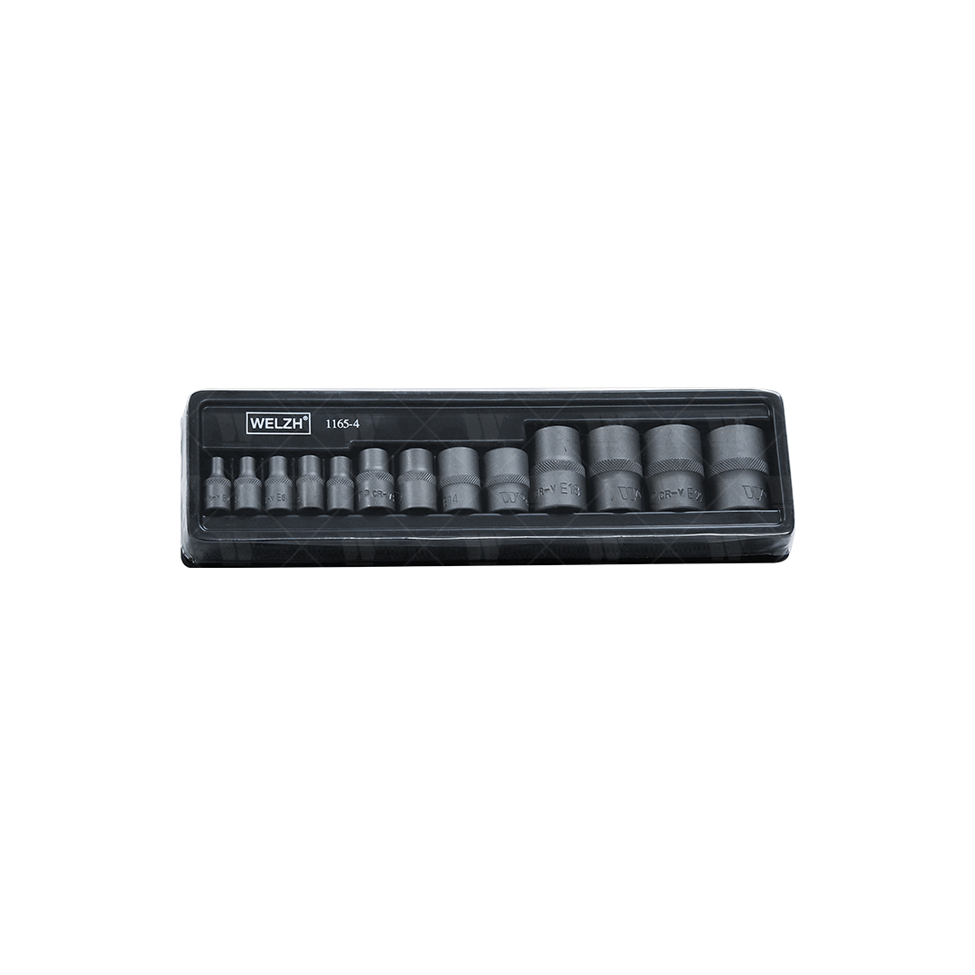 Juego de Dados, Torx® 3/8'', E4-E24, Acero S2 1165-4-WW