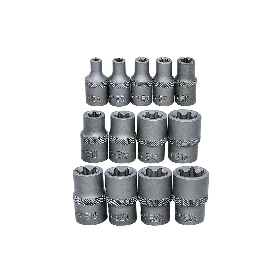 Juego de Dados, Torx® 3/8'', E4-E24, Acero S2 1165-4-WW