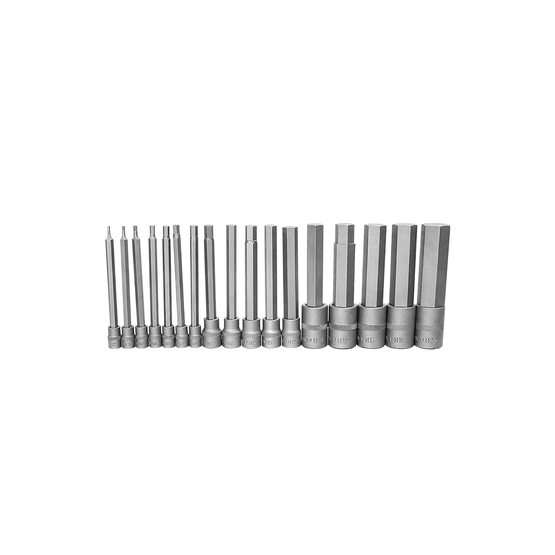 Juego maestro de puntas de vaso; 67 piezas extralargas, Torx, Etorx, Allen 6015-WW