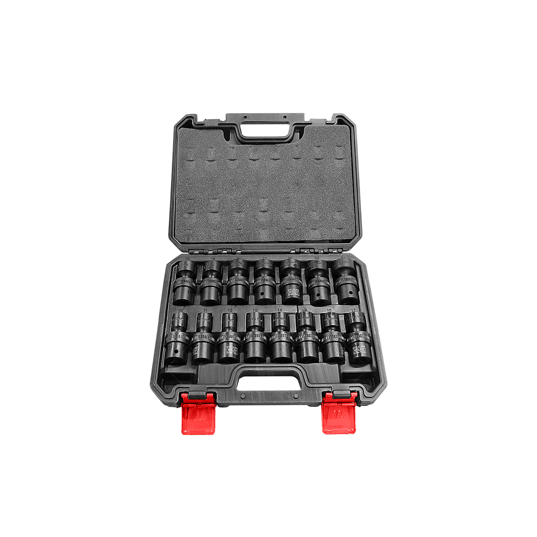 Juego de dados de impacto con nudo; 15 vasos de impacto universales con junta flexible de 1/2''dr, 10-24 mm 5151-ww