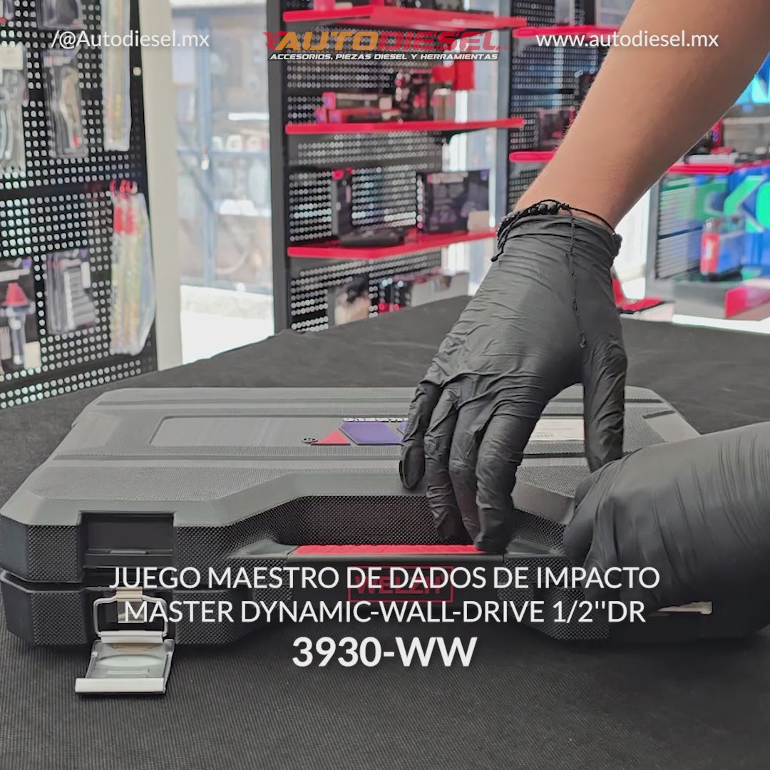 Juego Maestro de Dados de Impacto; Master Dynamic-Wall-Drive, impacto, 1/2''dr 3930-WW